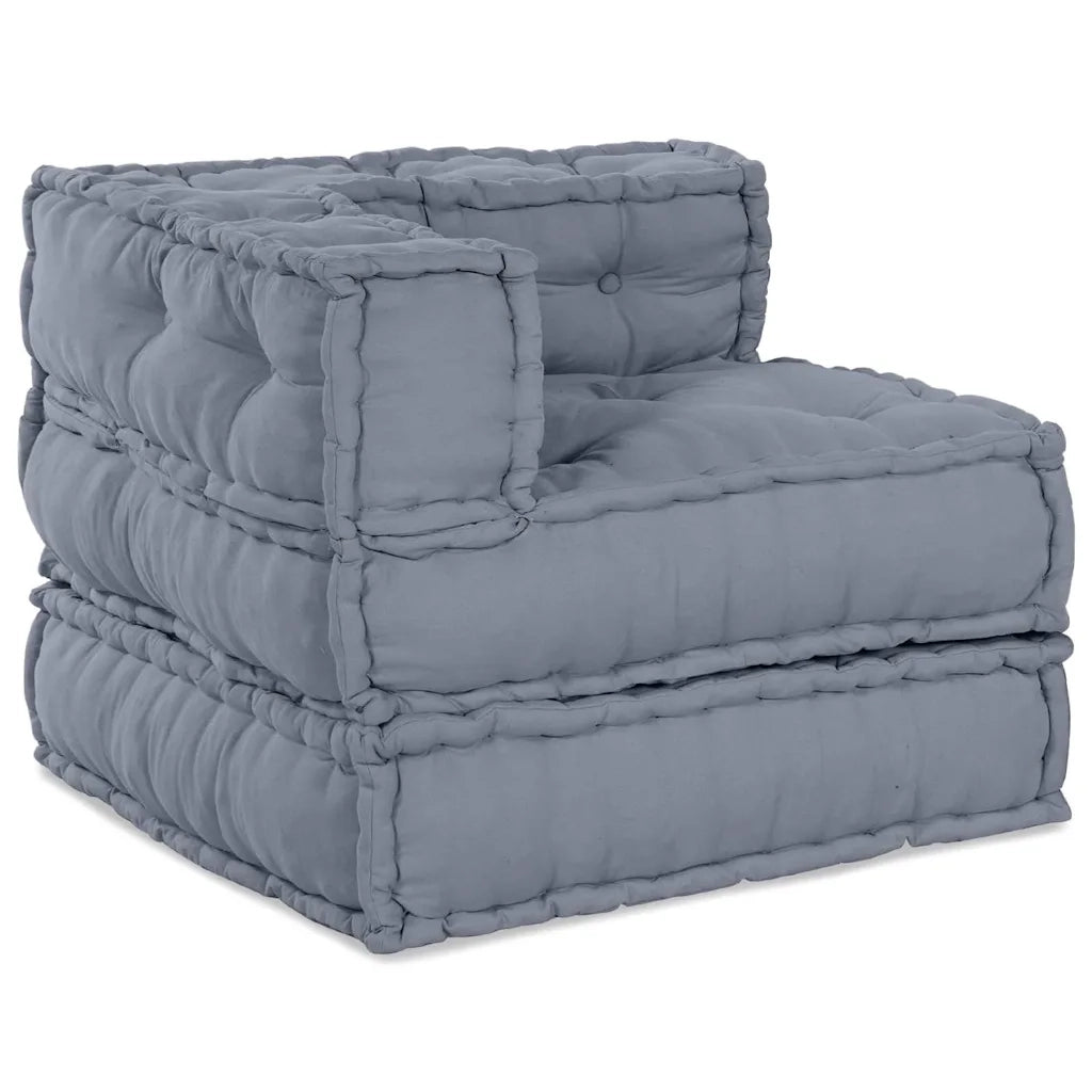 Unità di Divano Modulare 3 pcs Grigio Tessuto 3315092