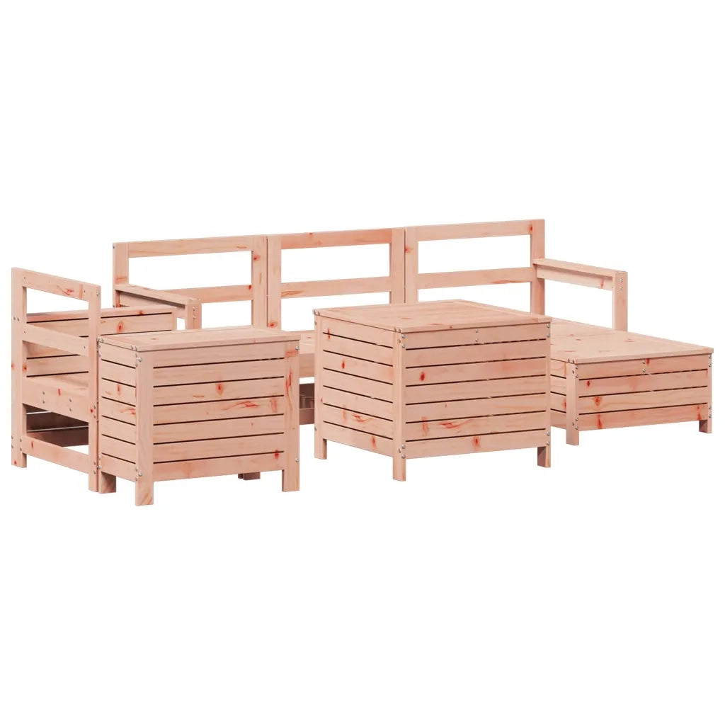 Set Divani da Giardino 7 pz in Legno Massello Abete Douglascod mxl 116994