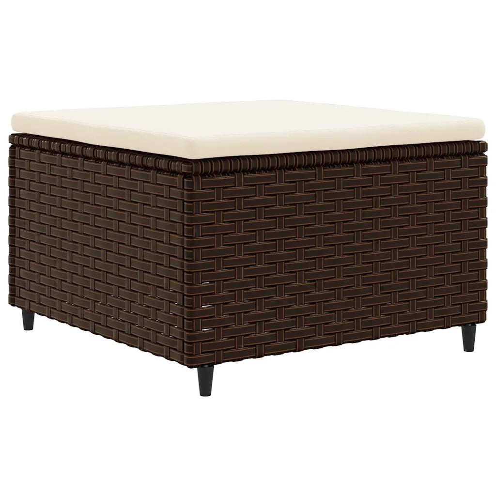 Set Divani da Giardino 7 pz con Cuscini in Polyrattan Marrone 3308217