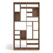 Libreria asimmetrica Herdasa 21 vani effetto finitura noce