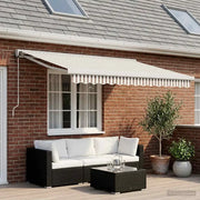Tenda retrattile Grigio chiaro e bianco 300 x 250 cm 3425889