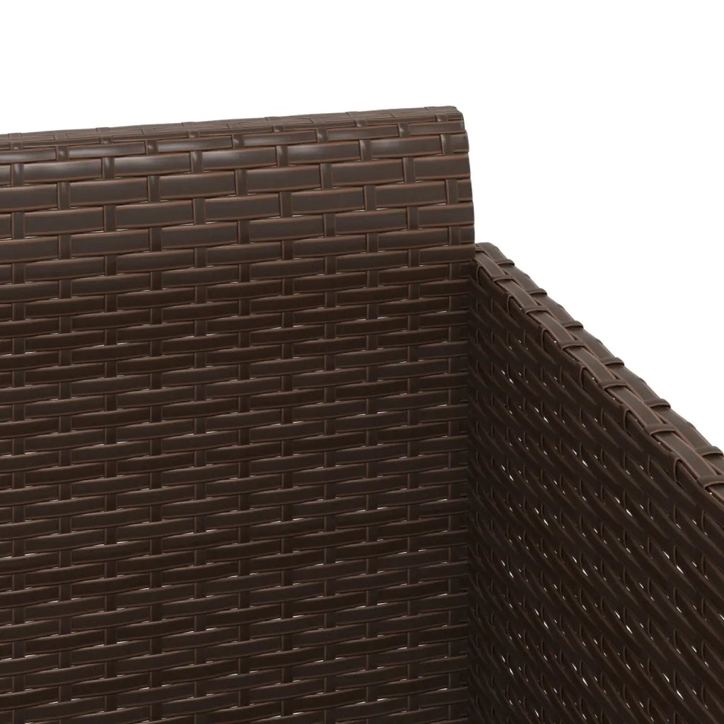 Lettino con Cuscini Marrone 182x118x63 cm in Polyrattan CFW2066091