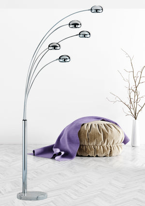 Piantana da Interno  E14 in Metallo Cromo