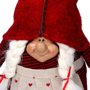 Gnomo tessuto rosso cm 28x18xh51