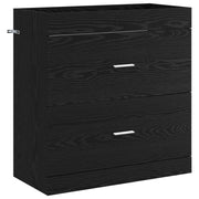 Mobiletto da Bagno Sotto Lavabo Rovere Nero 78,5 x 37,5 x 81 cm