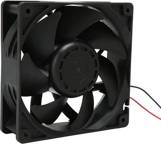 Ventilatore di raffreddamento ad alta velocità di flusso d'aria 120 mm 24V 0.4A - Silenzioso - Silenzioso - 2 fili senza asse di rotazione - 3200 giri al minuto.