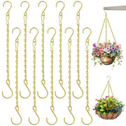 Decorelle 10-pack catenelle metalliche, catenelle metalliche 29 cm per piante da appendere, per appendiabiti, catenelle decorative per nidi d'uccelli, vasi per piante, lampade, campane del vento (oro)