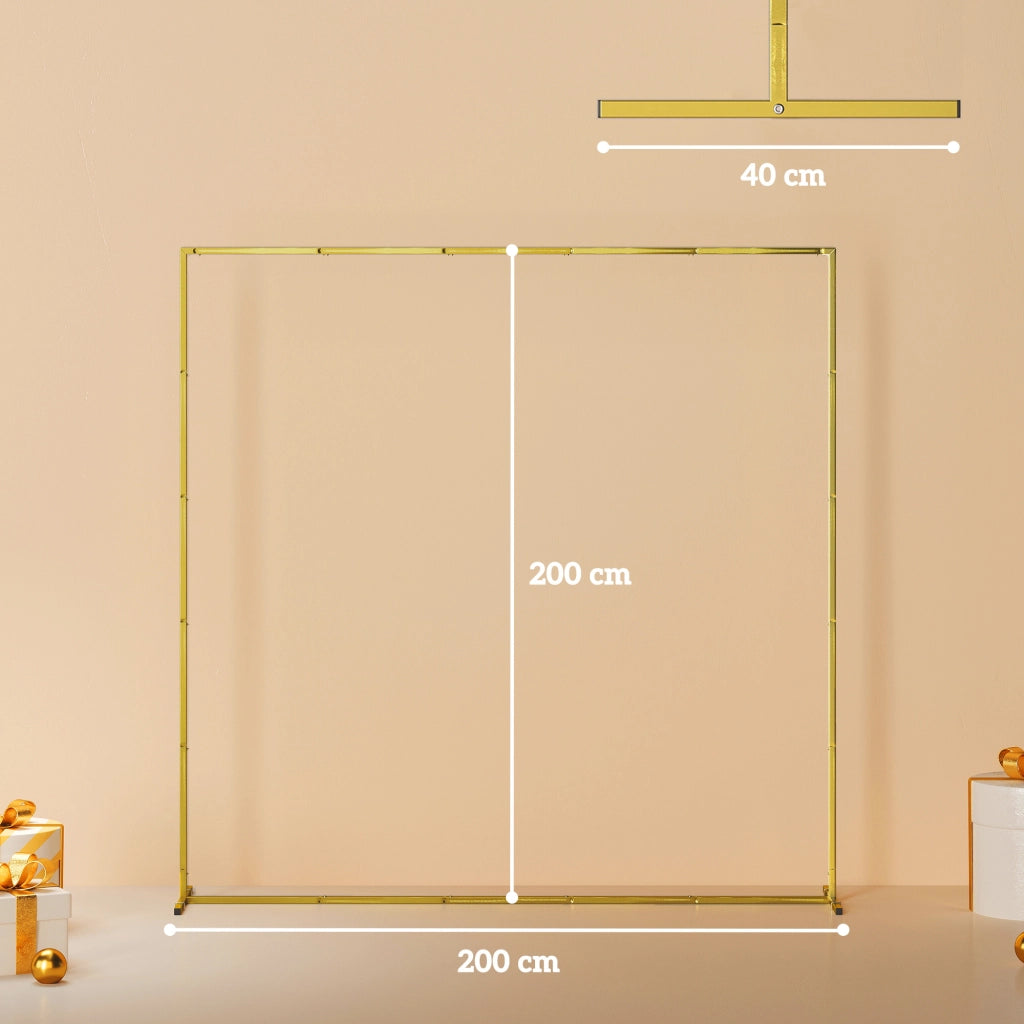 Arco per Rose in Metallo ¨C Zephmum ¨C Dorato 200x40x200 cm