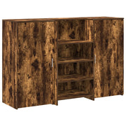 Banco Reception | Scrivania | Tavolo da Ufficio Rovere Fumo 155x50x103,5cm in Legno Multistrato