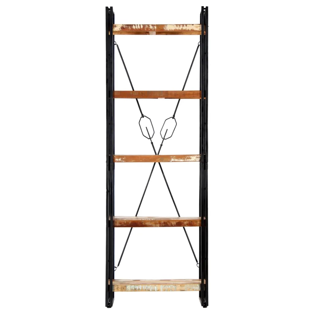 Libreria a 5 Ripiani 60x30x180 cm in Massello di Recupero 286585
