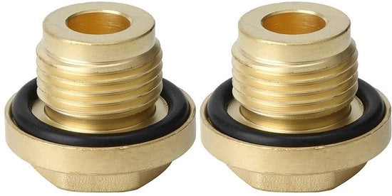 Set di Chiavi di Scarico da 2 - Ottone - Robusto e Duraturo - Impermeabile - Adatto per 2 Td5/V8 - Incluso O-ring - Chiavi di Scarico