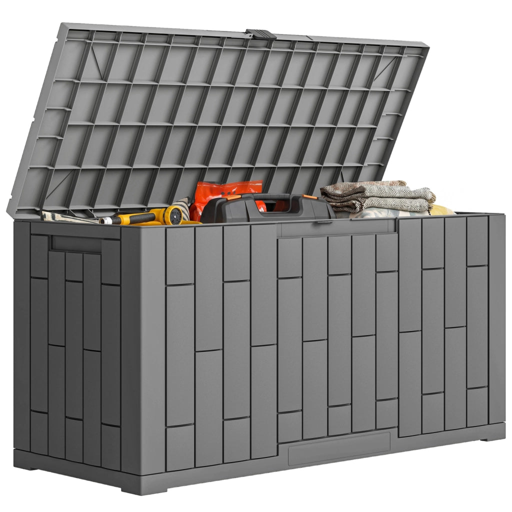 Cassa da giardino 227 litri impermeabile ¨C zephmum ¨C Grigio 106.5x43x54.5cm
