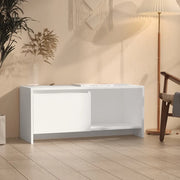 Mobile Porta TV Bianco 90x35x40 cm in Legno Multistrato 809782