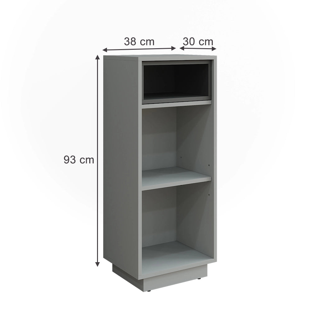 Vicco Mobiletto midi Grigio/antracite 38 x 93 cm con 3 scomparti