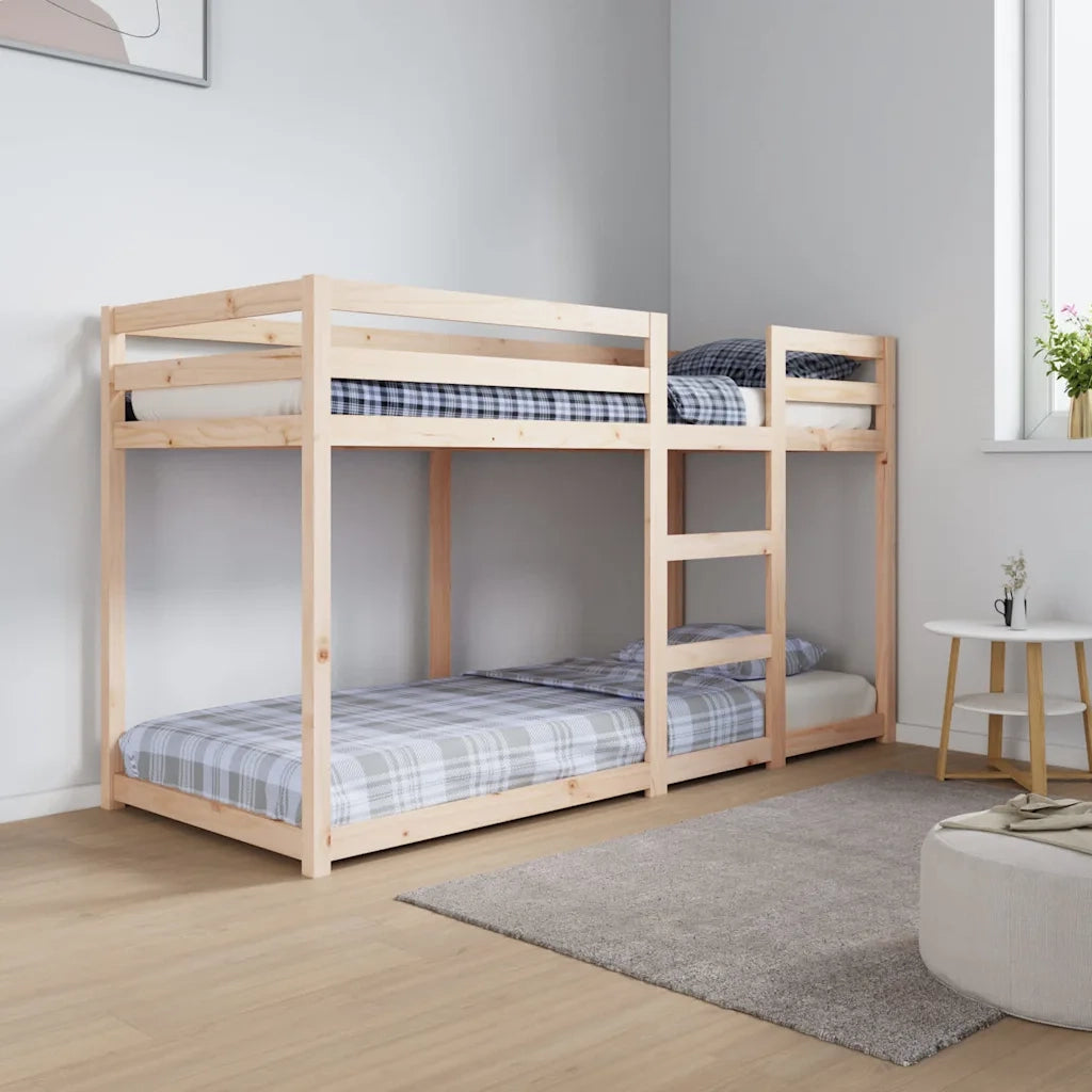 Letto singolo | Letto per adulti | Letto a Castello 75x190 cm in Legno Massello di Pino