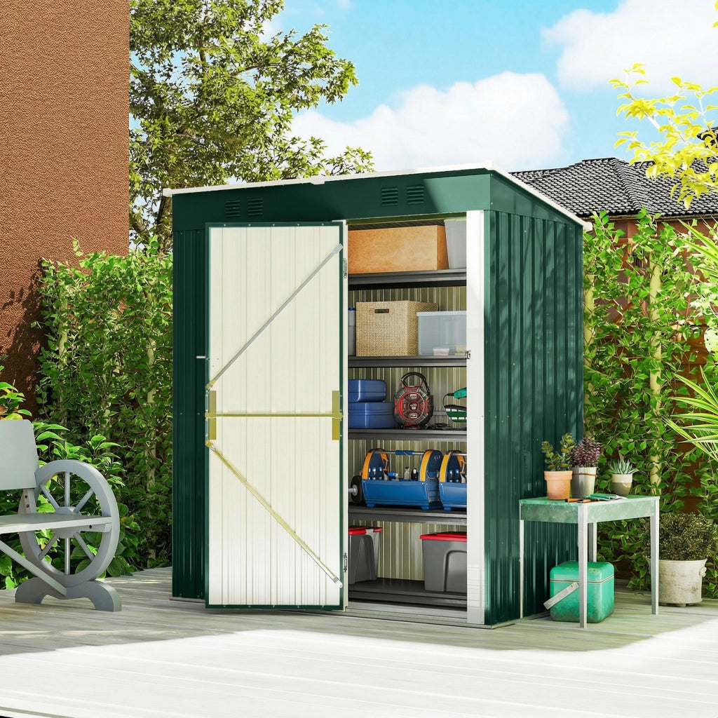 Casetta da Giardino Esterno ¨C zephmum ¨C Verde 163x90x179 cm