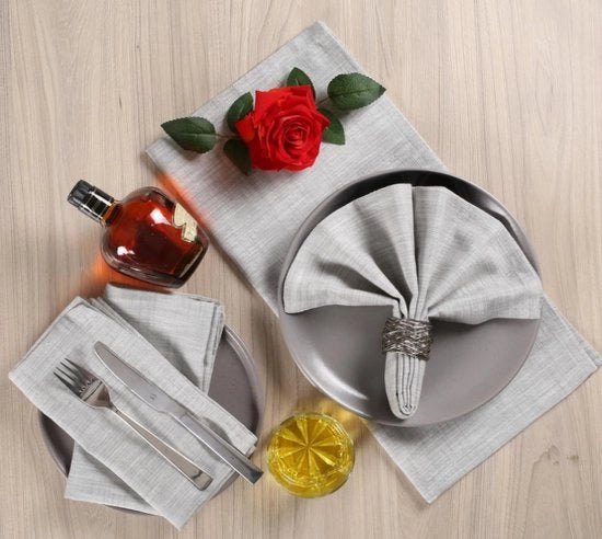 Set di 12 tovaglioli da tavola in tessuto gettato con texture, cotone - morbidi, duraturi, lavabili a risciacquo, riciclabili - ideali per matrimoni, vacanze, hotel, ristoranti, feste e uso quotidiano.