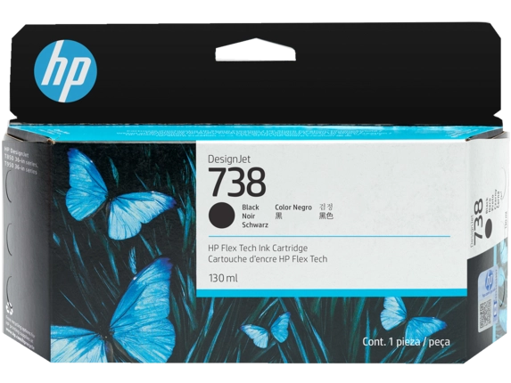 HP Cartuccia di inchiostro DesignJet 738 da 130 ml nero