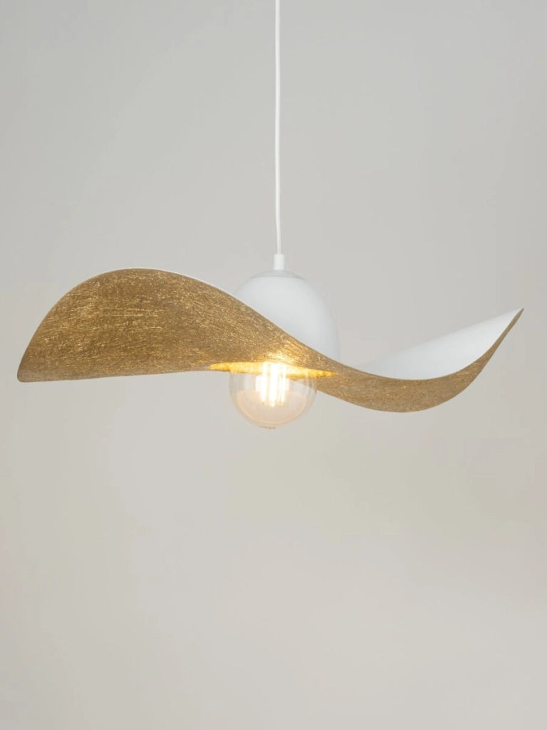 Lampada a sospensione Kapello bianco oro Ø55 E27 Sigma