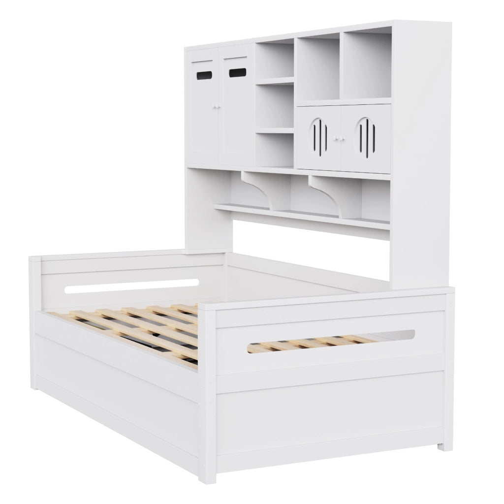 letto a soppalco in legno bianco 90 x 200 cm