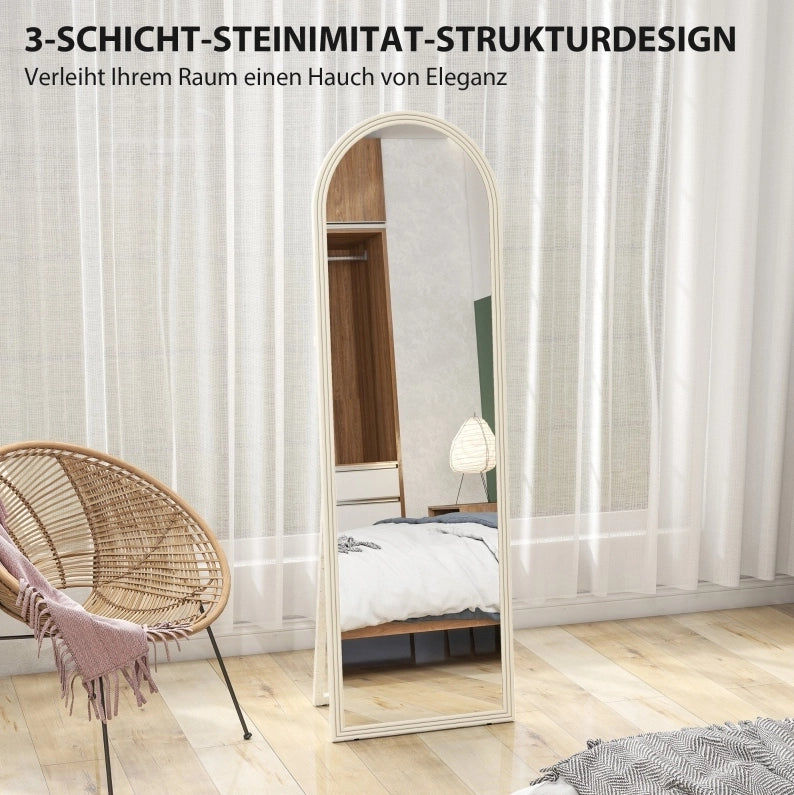Specchio da terra ad arco bianco 50 x 160 cm