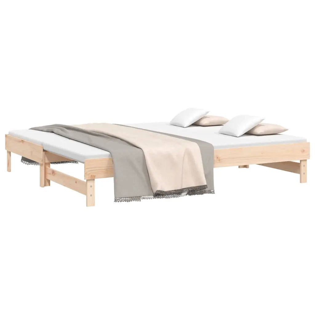 Dormeuse Estraibile 2x(80x200) cm in Legno Massello di Pino cod mxl 42223