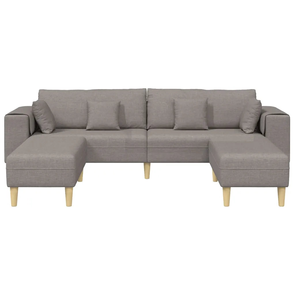 vidaXL Divano in tessuto con cuscino 3 pcs Talpa 208 cm Tessuto