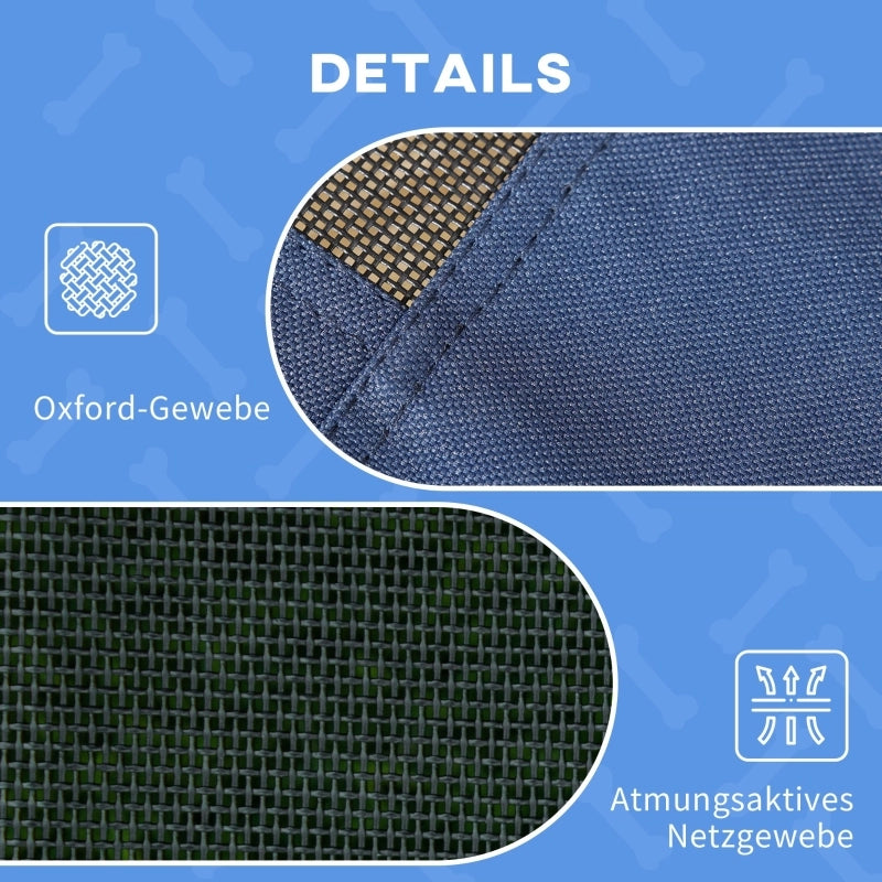 Cuccia per animali domestici con baldacchino, cuccia per cani, pieghevole, resistente alle intemperie, blu