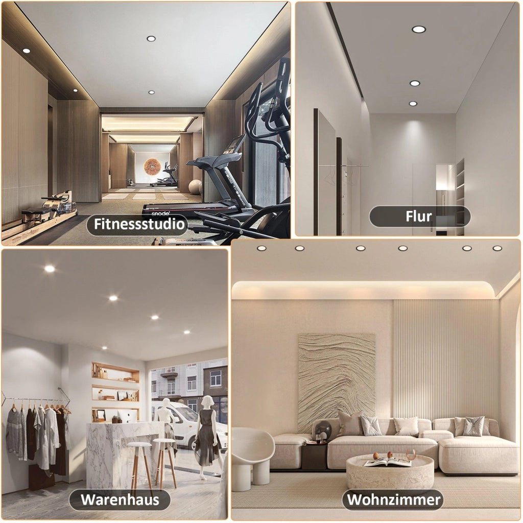 ZMH Faretto da soffitto LED 6 Pezzi con Attacco GU10 Orientabile 30° Lampade Alogene