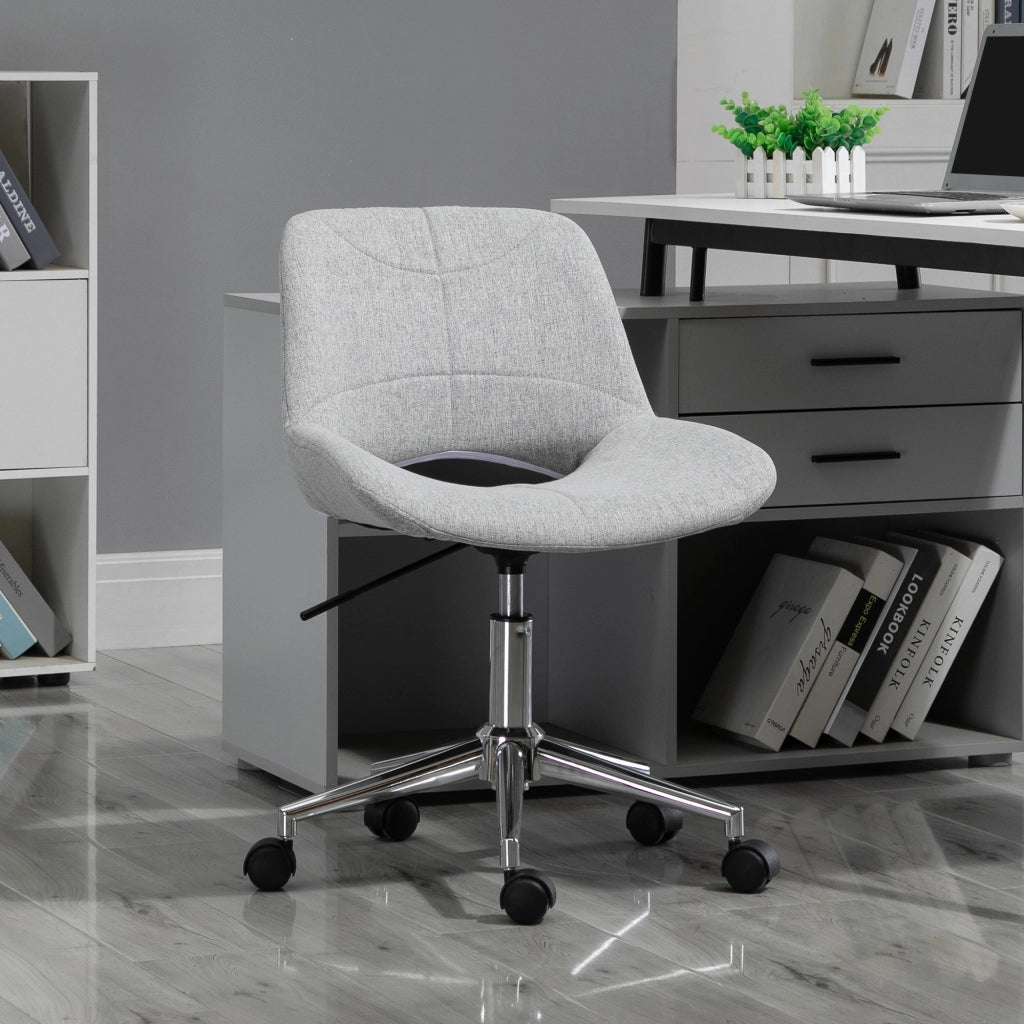 Sedia da Ufficio Girevole ¨C Zephmum ¨C Grigio Chiaro Metallico 49x56.5x73-82.5 cm