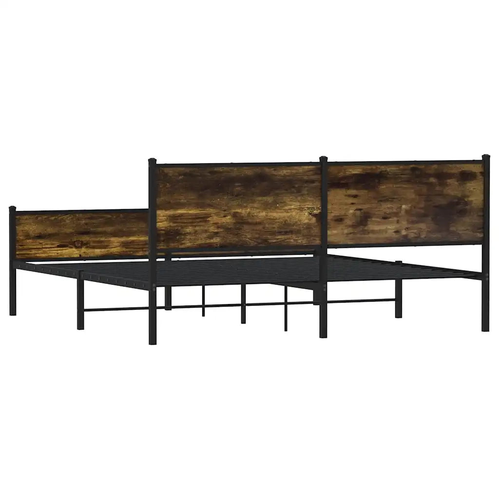 Giroletto senza Materaso in Metallo Rovere Fumo 183x213 cm