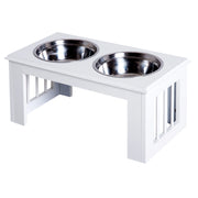 Stazione Alimentazione Cani Antiscivolo ¨C Xylo ¨C Bianco 58,4x30,5x25,4cm 2L