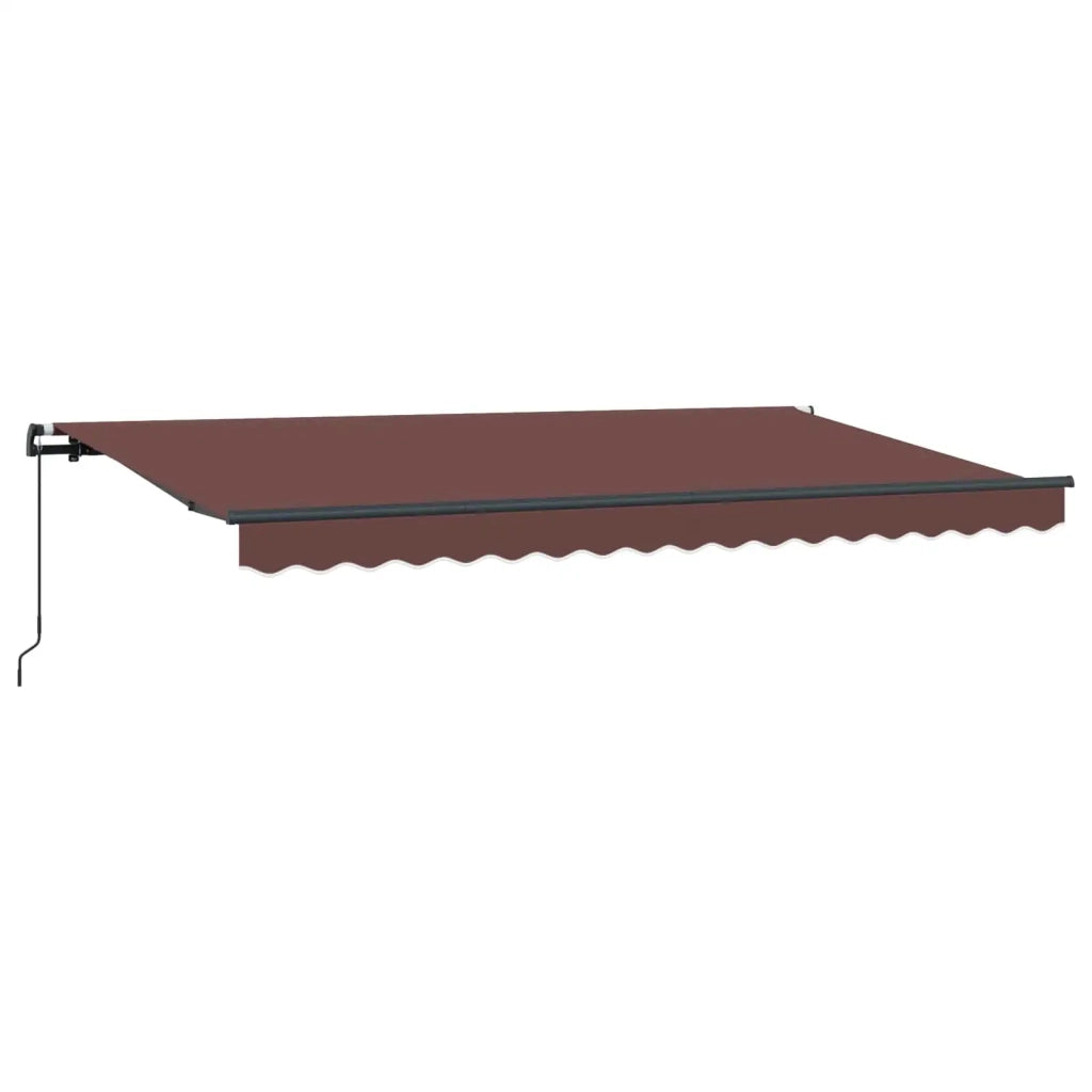 Tenda retrattile-Tenda parasole per balcone Marrone 400 x 200 cm Tessuto 179836