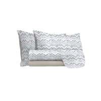 Set Lenzuola 1 Piazza e Mezzo con Stampa Sopra Sotto e Federe Jakarta