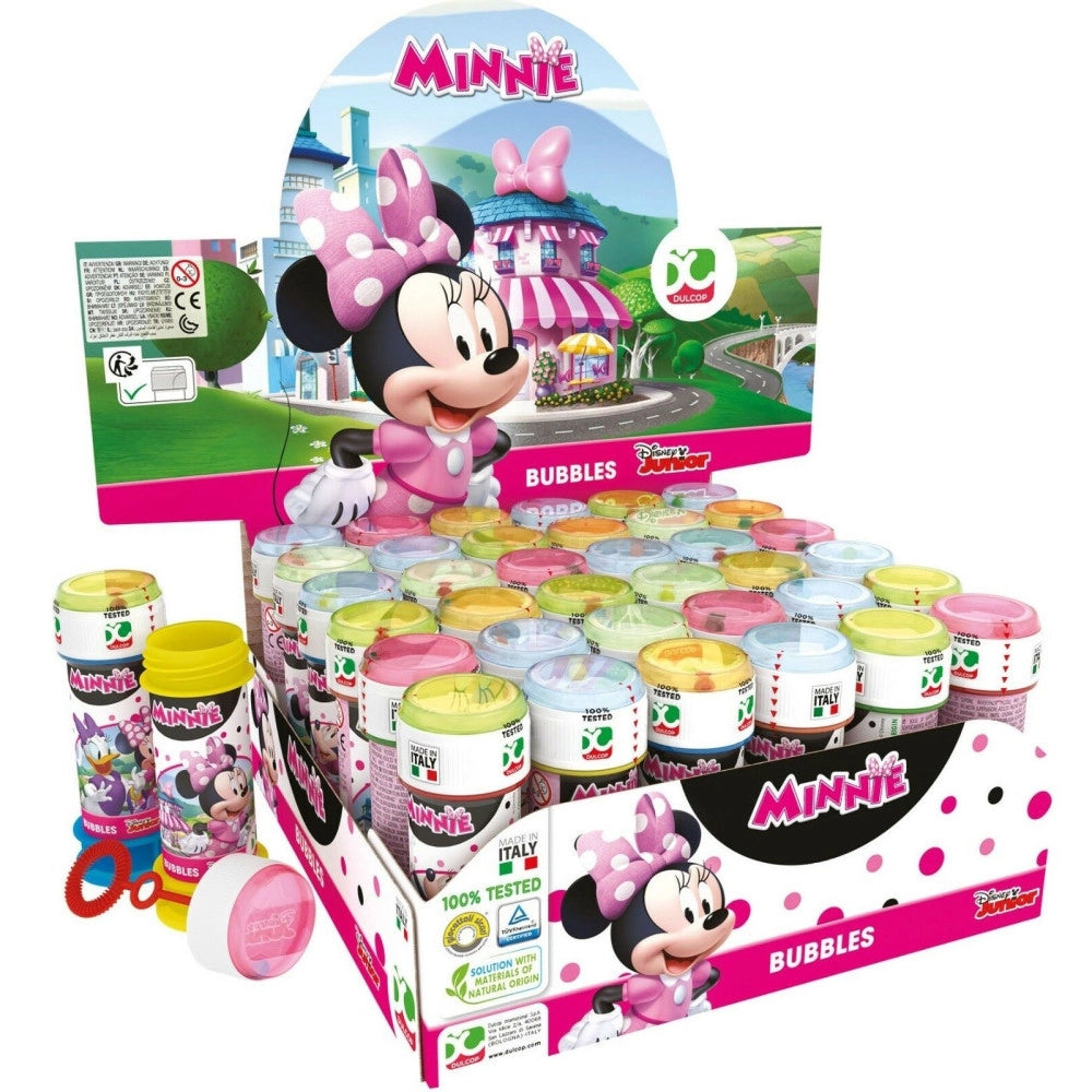 Trade Shop - Bolle Di Sapone Minnie Confezione 36 Pz Flacone 60 Ml Gadget Party -