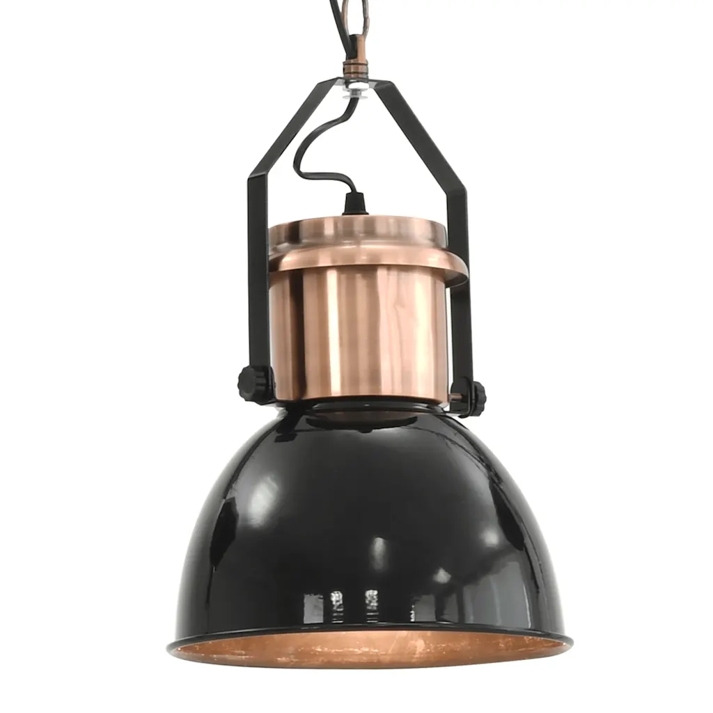 Lampade da Soffitto 2 pz Nero Tondo E27 CFW1843601