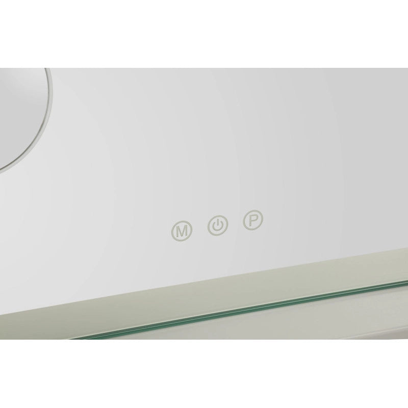 Specchio Da Tavolo Hollywood cm 55x14x43 (specchietto Rotondo cm ø 9) (luce Con 3 Temperature Di Colore)