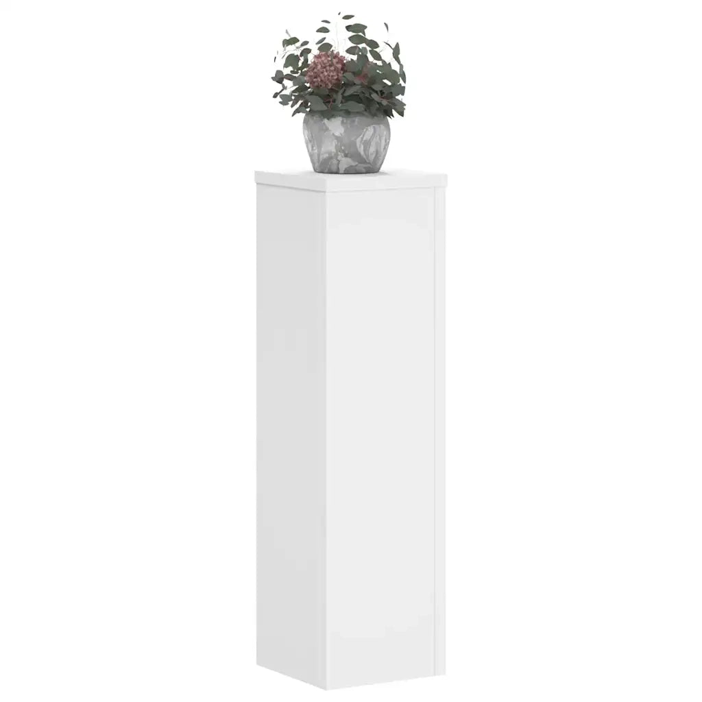 Supporti per Piante 2 pz Bianchi 17x17x60 cm Legno Multistrato 852933