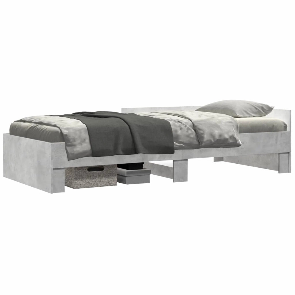 Struttura letto con testata Grigio Cemento 80 x 200 cm
