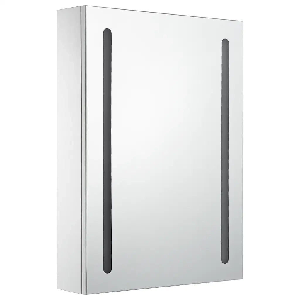 Armadietto Bagno con Specchio e LED 50x13x70 cm 285117