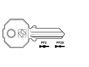 CHIAVI PER CILINDRI PREFER 4 SPINE GRANDI- - PF2 - 10 pezzi SILCA