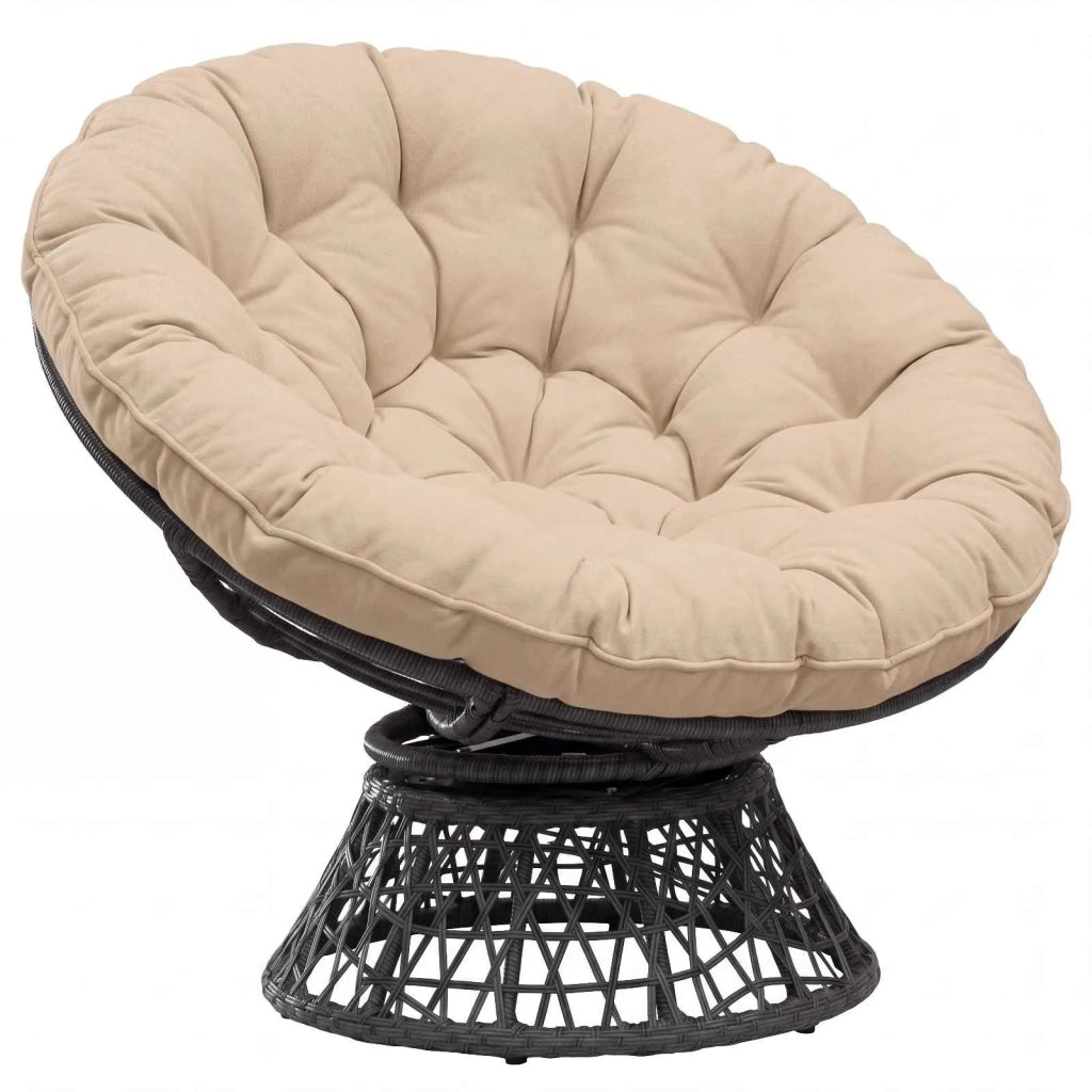 Cuscino per Sedia Papasan VIANEN 100% Poliestere Crema 953961