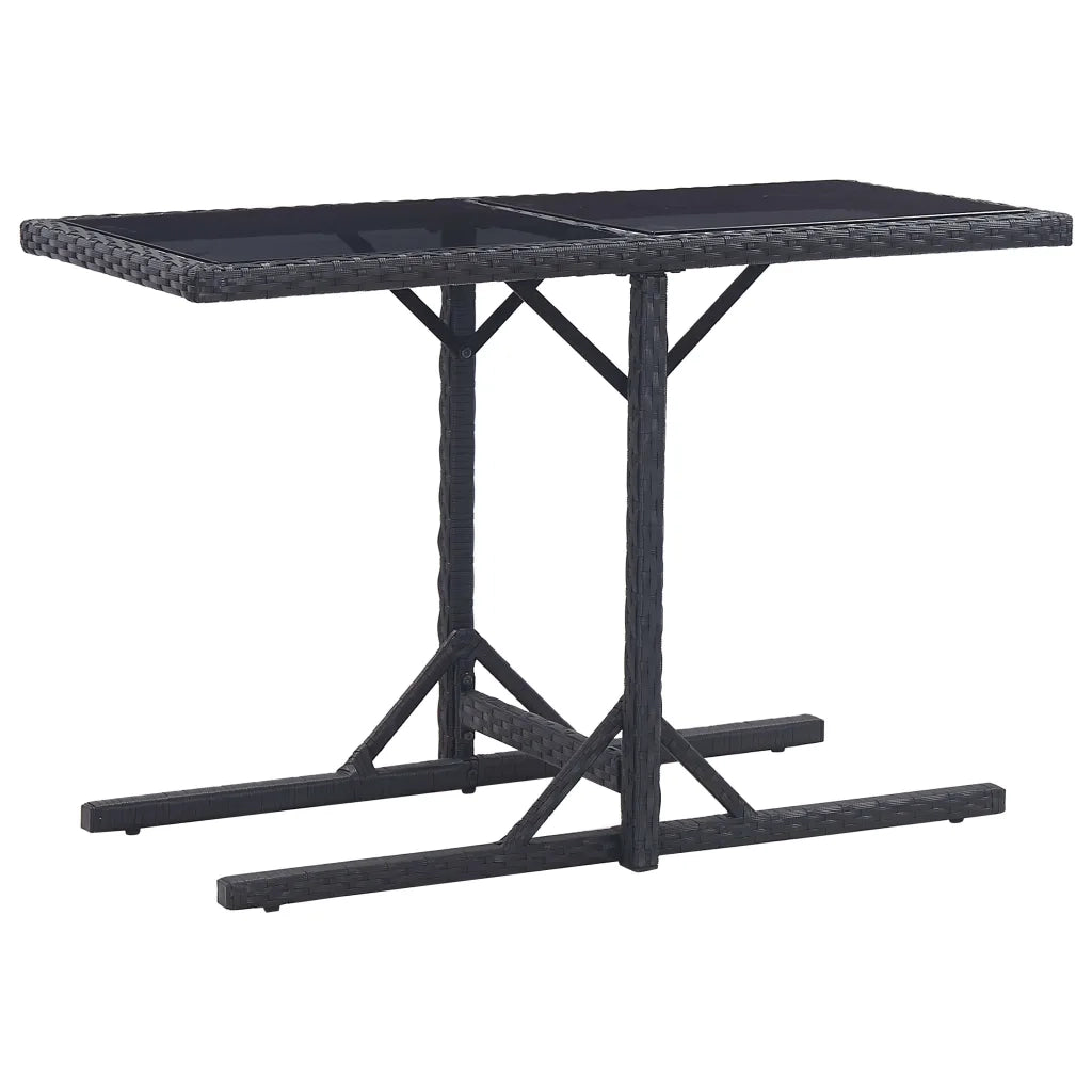 Set Mobili da Pranzo per Giardino 3 pz Nero 3072433