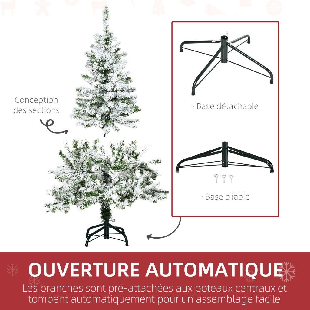 Albero di Natale Artificiale 120 cm ¨C Zephmum ¨C Bianco Neve 200 Rami