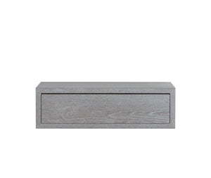 Mensola da Parete 1 Cassetto 45x13,4x20 cm in Fibra di Legno Lego Rovere Grigio New