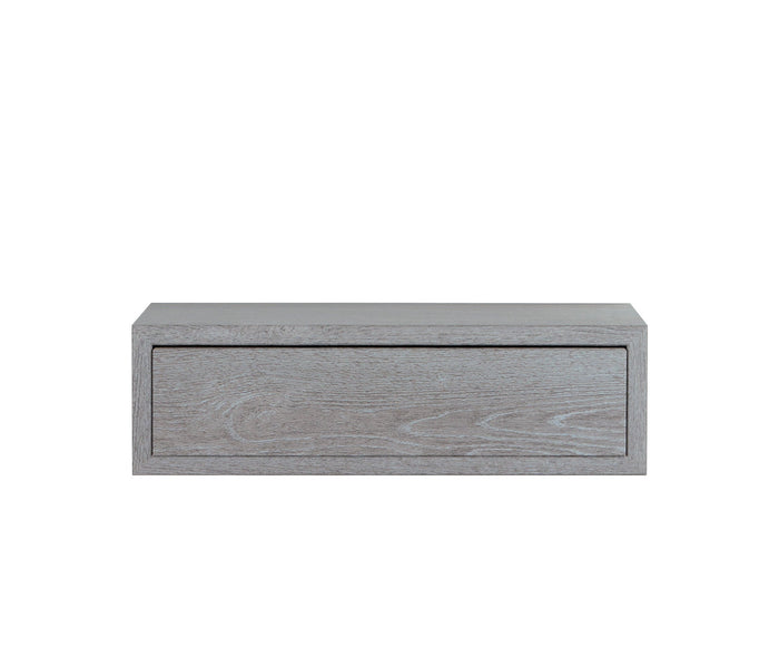 Mensola da Parete 1 Cassetto 45x13,4x20 cm in Fibra di Legno Lego Rovere Grigio New