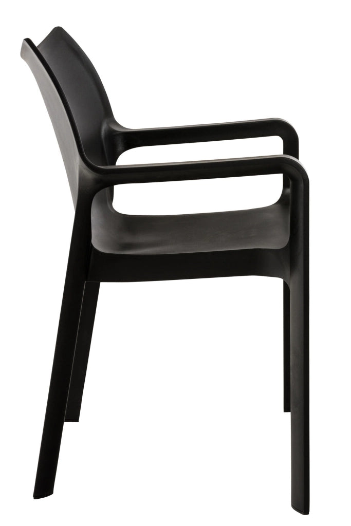 SET di 2 sedia impilabile DIVA nero