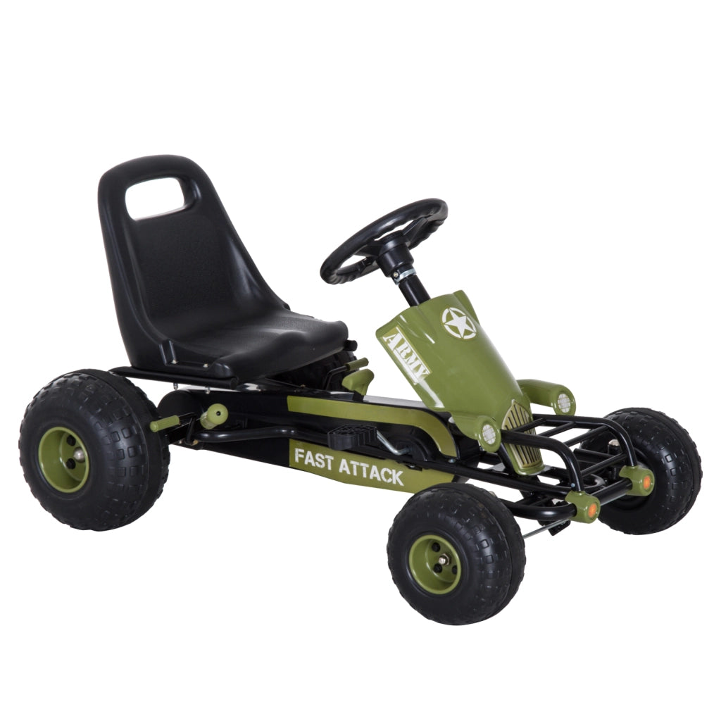Go Kart Pedali Racing Bambini ¨C Minimal ¨C 99x65x56cm Nero Verde