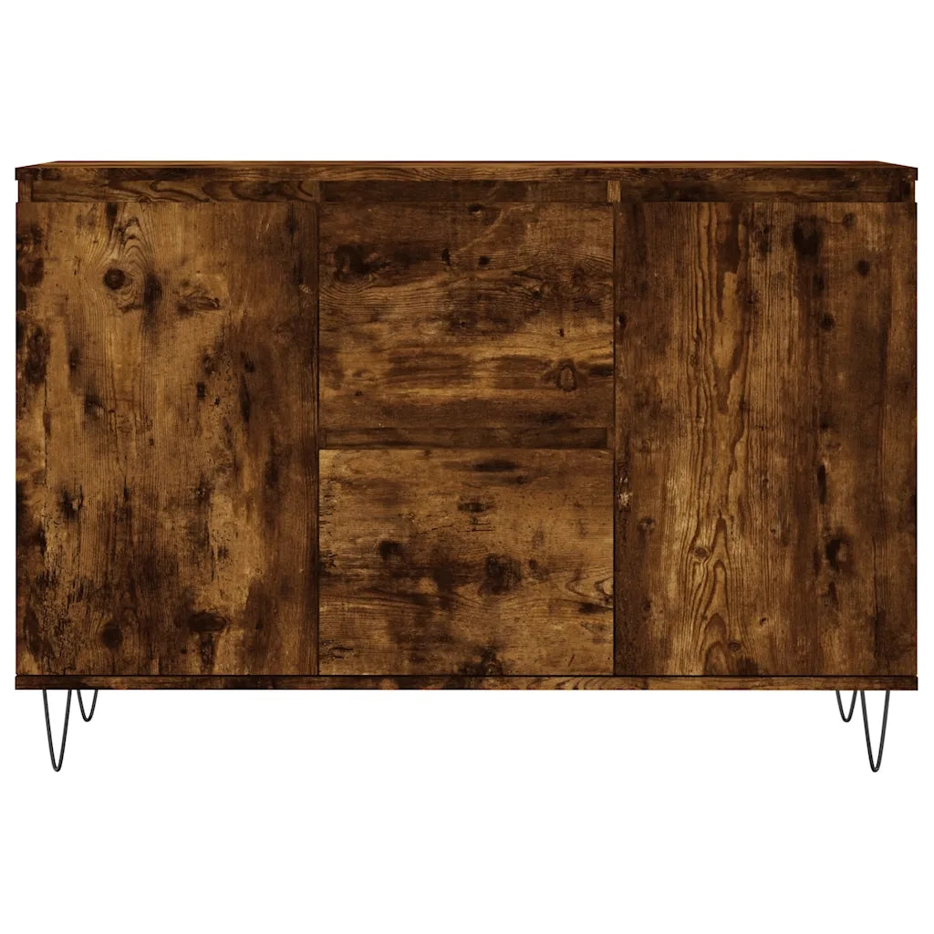 Credenza Rovere Fumo 101,5x35x70 cm in Legno Multistrato 827209