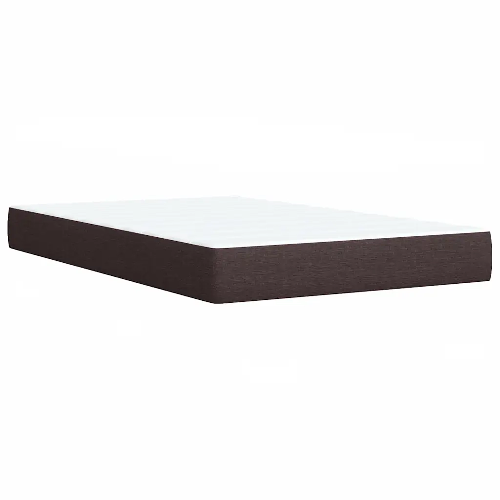 Giroletto a Molle con Materasso Marrone Scuro 120x190cm Tessuto 3289317